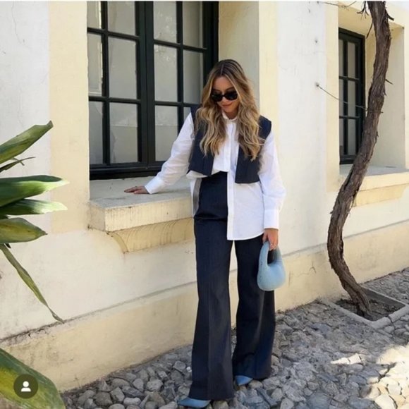 ZARA DENIM BLUE BAG - Picture 6 of 12